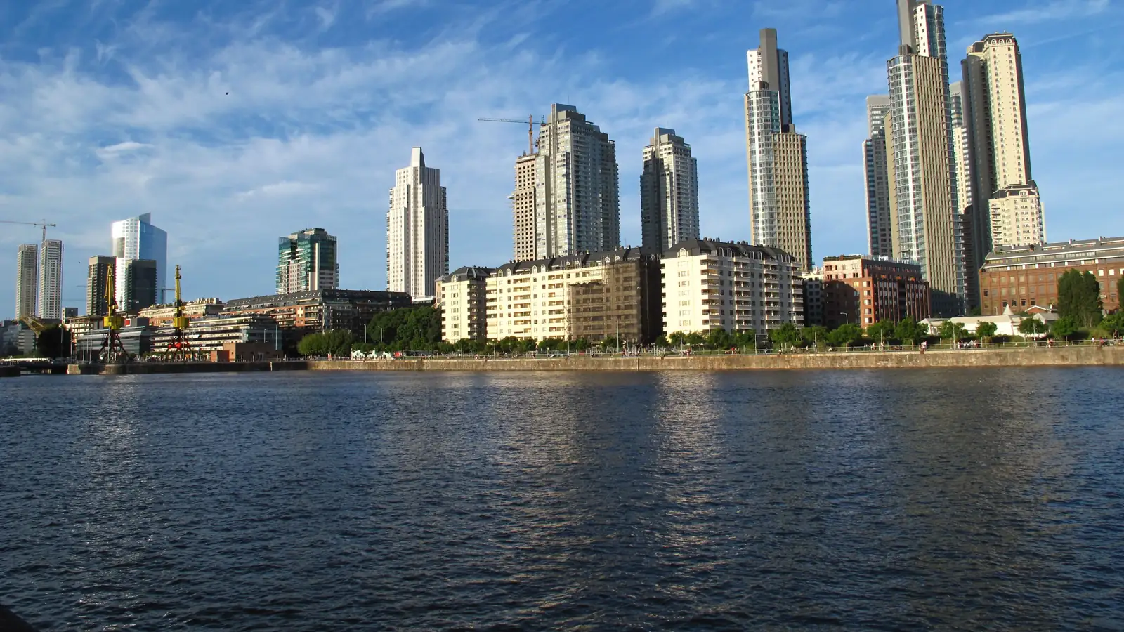 Buildings beside the waterfront in Puerto Madero, Buenos Aires